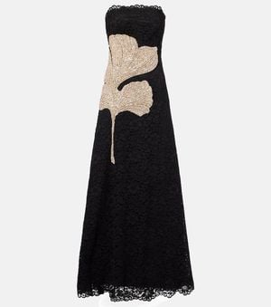 Costarellos Hallis Crystal Woven Midi Dress - Black