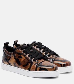 Christian Louboutin Fun Louise Junior Leather Sneakers - Brown
