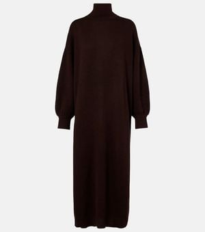 Jardin Des Orangers Turtleneck Wool And Cashmere Jumper Dress - Red