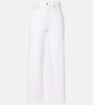 Agolde Cropped Wide-Leg Jeans Ren - Weiß