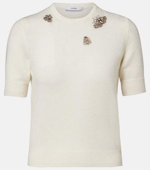 Erdem Embellished Top - Natural