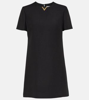Valentino Crepe Couture Minidress - Black