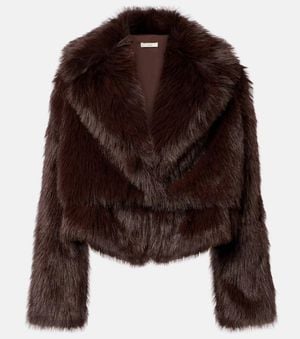 The Sei Cropped Jacket - Brown