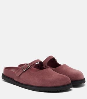 Birkenstock Maria Suede Clogs - Red