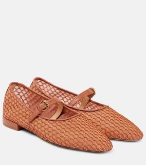 Ulla Johnson Ballerinas Isobel Aus Mesh Mit Leder - Braun