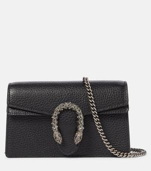 Gucci Dionysus Supermini Leather Cross Body Bag - Black