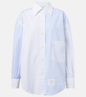 Thom Browne Hemd Aus Baumwollpopeline - Blau
