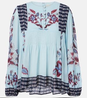 FARM Rio Bedrucktes Top Marcelle - Blau