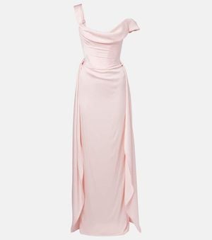 Vivienne Westwood Nova Grace Draped Asymmetric Gown - Pink