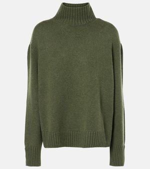 Loro Piana Parksville Cashmere Turtleneck Sweater - Green