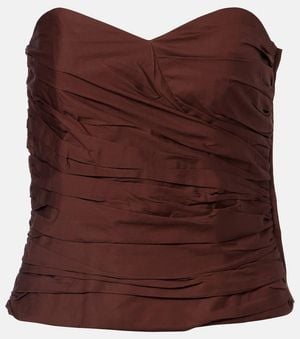 Adriana Degreas Strapless Cotton Top - Purple