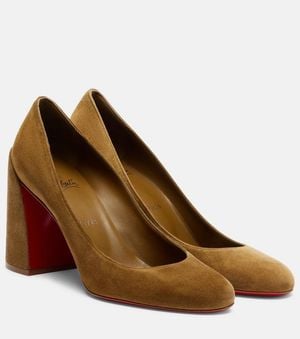 Christian Louboutin Miss Sab Suede Pumps - Brown