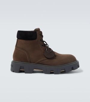 Moncler Schnuerstiefel Peak City Aus Leder - Braun