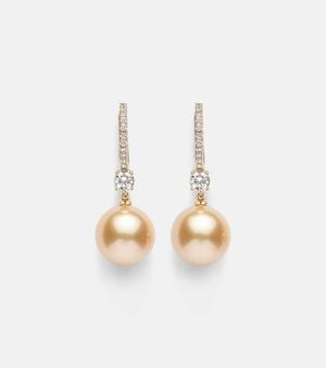 Mikimoto Classic Elegance 18Kt Earrings With Diamonds And Pearls - White
