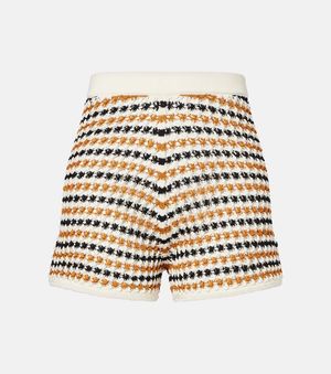 Eres Disco Open-Knit Cotton-Blend Shorts - Natural