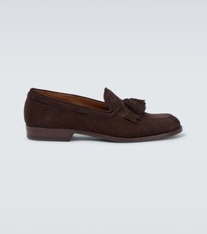 dunhill Suede Loafers - Brown