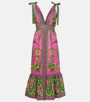 FARM Rio Ana Tapestry Midi Dress - Pink