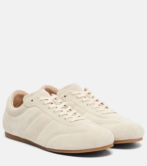 Lemaire Sneakers Soft Runner Aus Veloursleder - Weiß