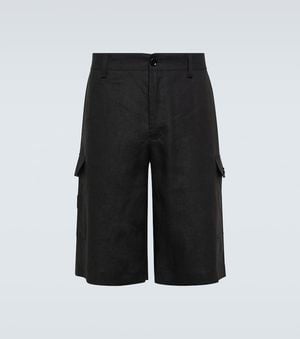 Dolce & Gabbana Cargo-Shorts Aus Leinen - Schwarz