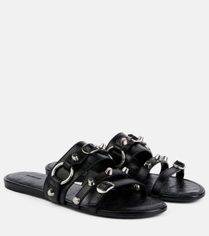 Balenciaga City Lamb Skin Sandals-Donna - Nero