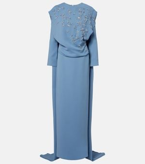 Marmar Halim Robe Mit Kristallen - Blau