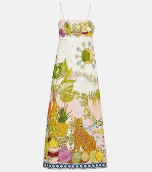 ALÉMAIS Bedrucktes Maxikleid Hazel - Gelb