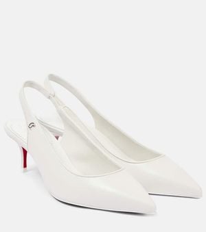 Christian Louboutin Slingback-Pumps Sporty Kate 55 Aus Leder - Weiß