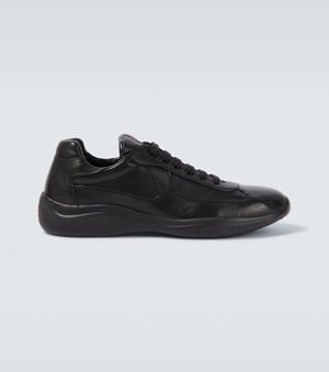 Prada Sneakers America's Cup Aus Leder - Schwarz