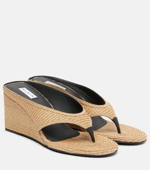 Alaïa Wedge-Sandalen Cube 75 - Natur