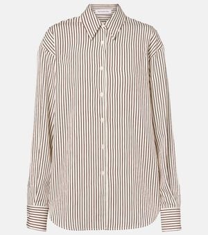Frankie Shop Peri Striped Poplin Shirt - White
