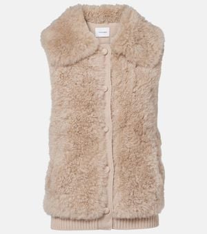 Yves Salomon Weste Aus Shearling - Natur