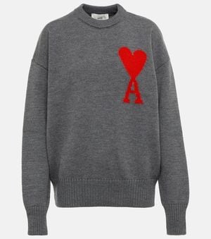 Ami Paris Ami De Coeur Pullover - Grau