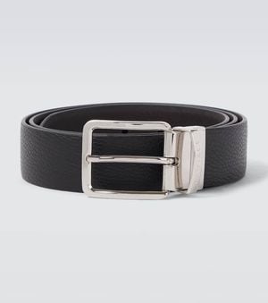 Canali Ceinture En Cuir - Noir
