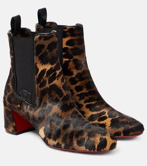 Christian Louboutin Turelastic 55 Chelsea Boots Aus Kalbshaar Mit Leopardenprint - Mehrfarbig