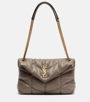 Saint Laurent Puffer Small Quilted Leather Shoulder Bag - Metallic