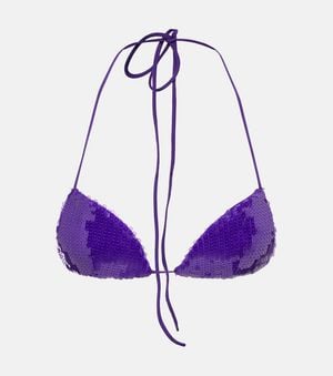 LAQUAN SMITH Bh Mit Pailletten - Lila