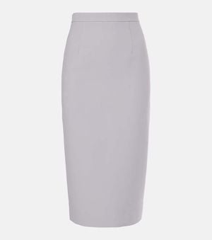 Roland Mouret Crepe Midi Skirt - Grey