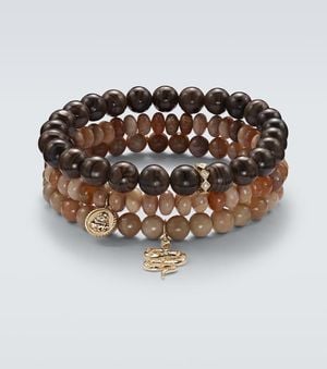 Sydney Evan 14Kt Set Of 3 Bracelets With Diamonds And Gemstones - Metallic