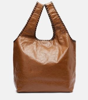 Dries Van Noten March Large Leather Tote Bag - Brown