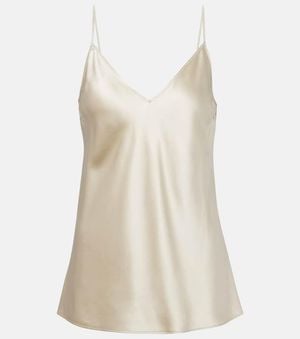 JOSEPH Clea Silk Satin Camisole - White