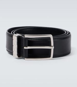 Bottega Veneta Leather Belt - Black