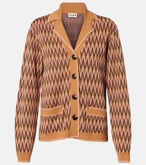 RIXO London Cardigan Quinley Aus Jacquard - Braun