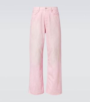 Acne Studios 1981 Distressed Wide-Leg Jeans - Pink