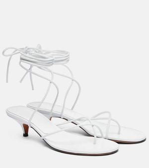 Proenza Schouler Sandalen Slash Tie 40 Aus Leder - Weiß