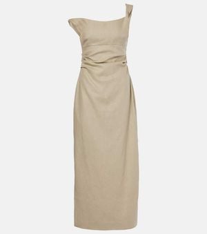 SIR. Tamara Linen Maxi Dress - Natural