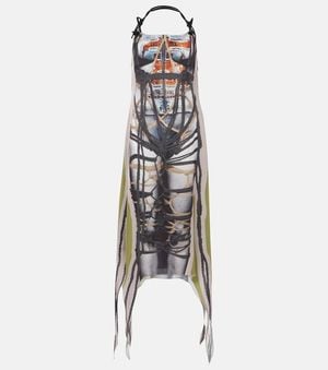 Y. Project Bondage Printed Midi Dress - Multicolour
