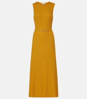 Gabriela Hearst Ribbed-Knit Wool And Cashmere Maxi Dress - Yellow