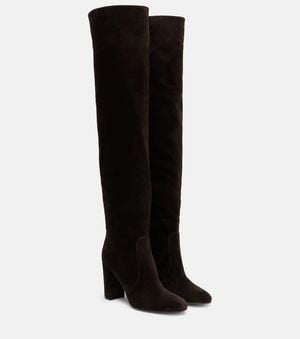 Gianvito Rossi Overknee-Stiefel Aus Leder - Schwarz