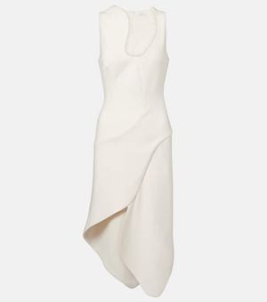 Ferragamo Dress With Asymmetrical Cut - White
