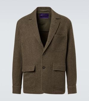 Ralph Lauren Cashmere And Wool Twill Coat - Green